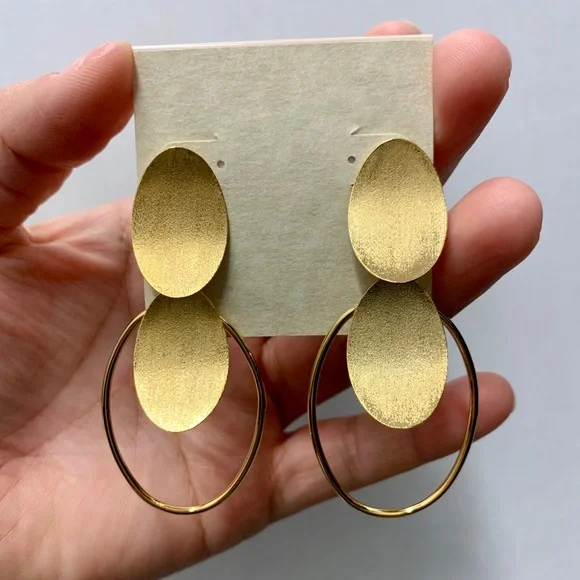 Rivka Friedman Concave DiscCascading DangleEarring - Picture 3 of 7